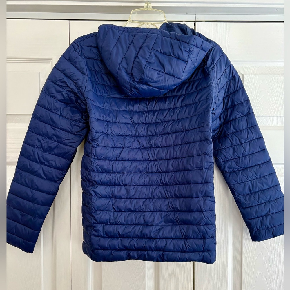 Lands End Girl’s Blue FeatherFree Insulated Puffer Coat. Sz L-14/16. - Picture 3 of 4